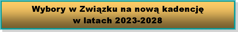 Pole tekstowe: Wybory w Związku na nową kadencję w latach 2023-2028